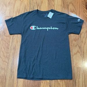 Champion NWT Mens Medium T Shirt with Logo athletic wear 60% cotton 40% poly